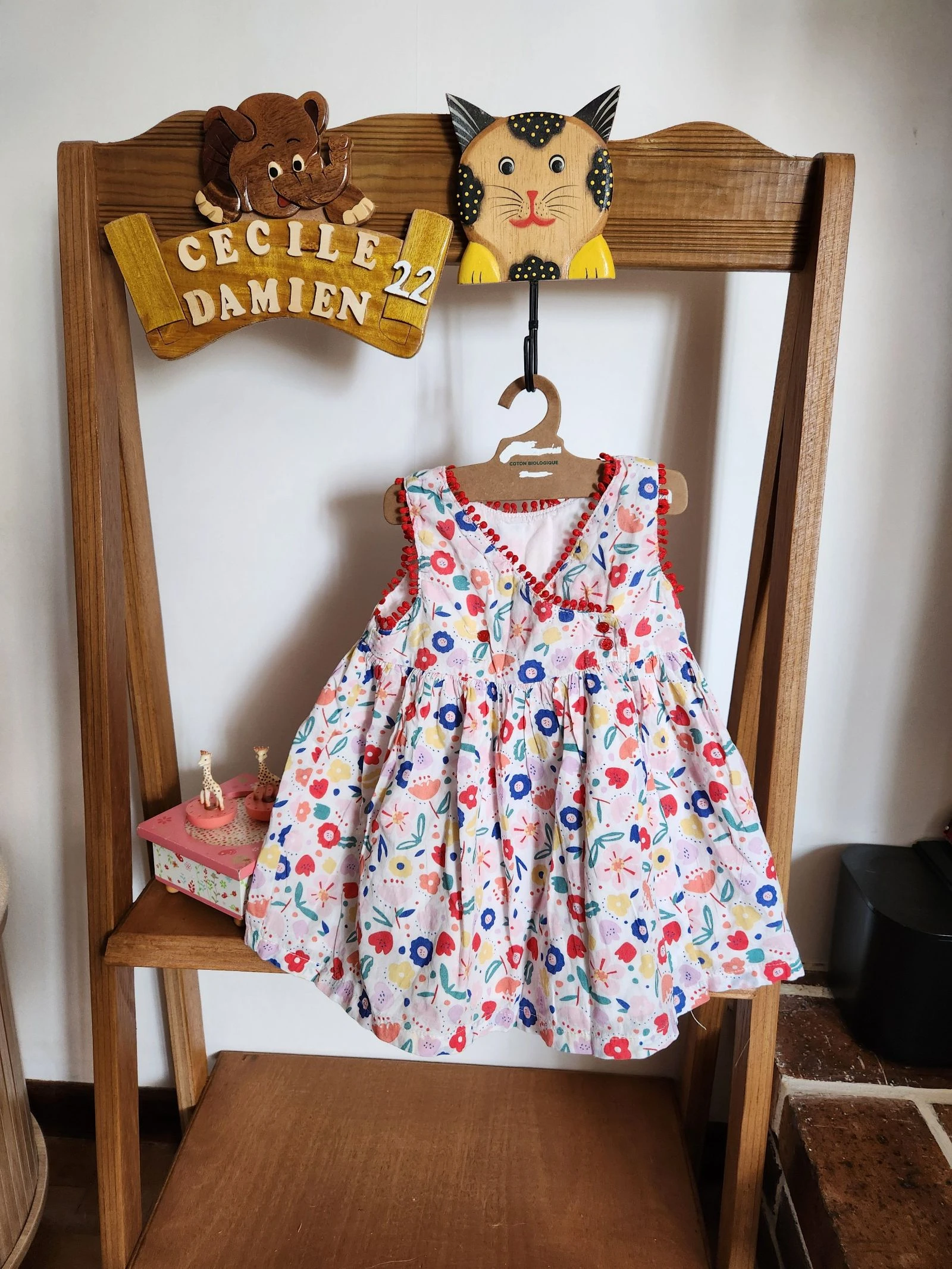 🐻 floral summer dress with pom-poms – photo 2